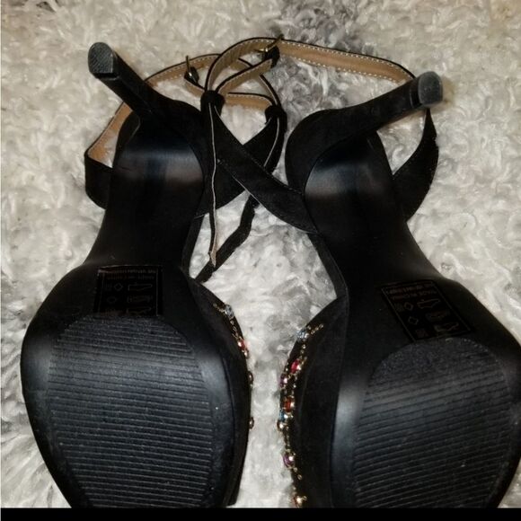 BRAND NEW QUPID JEWEL HIGH HEEL STILETTOS ADJUSTABLE ANKLE STRAP OPEN TOE SANDAL - Picture 7 of 16